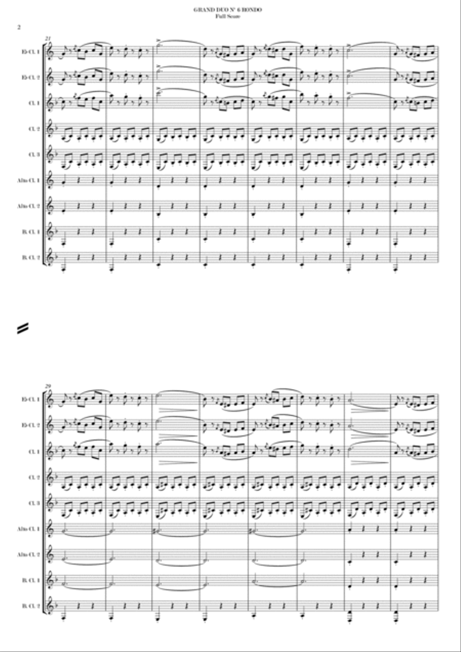 GRAND DUO Nº 6 RONDO - H. KLOSÉ Clarinet Solo scores gallery preview page 4