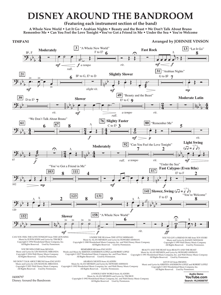 Disney Around the Bandroom - Timpani