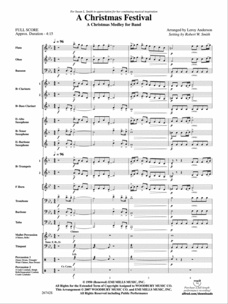 A Christmas Festival A Christmas Festival Concert Band scores gallery preview page 2