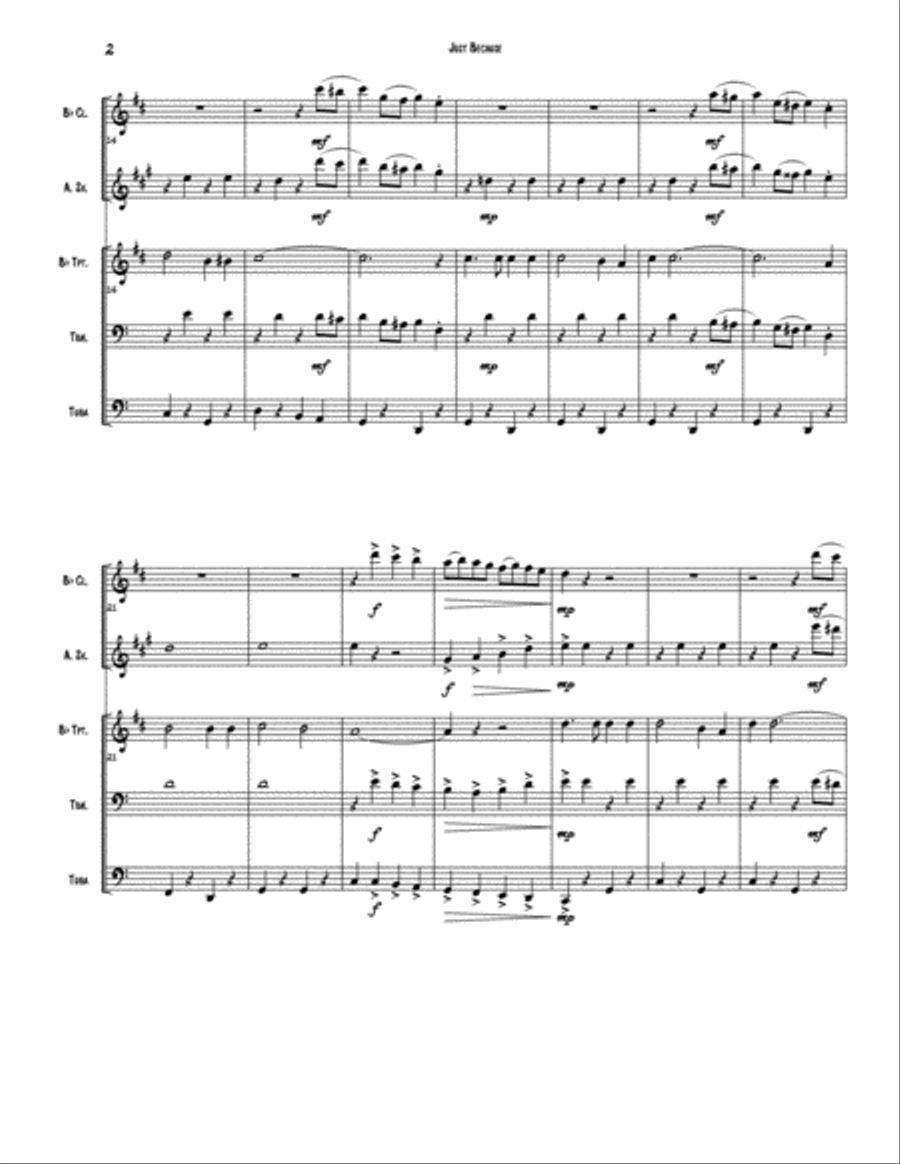 Just Because Small Ensemble scores gallery preview page 2