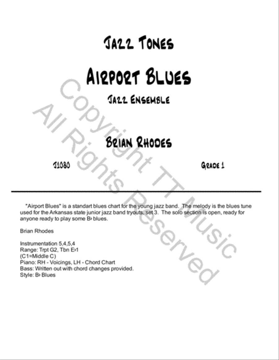 Airport Blues Airport Blues Jazz Ensemble scores gallery preview page 2
