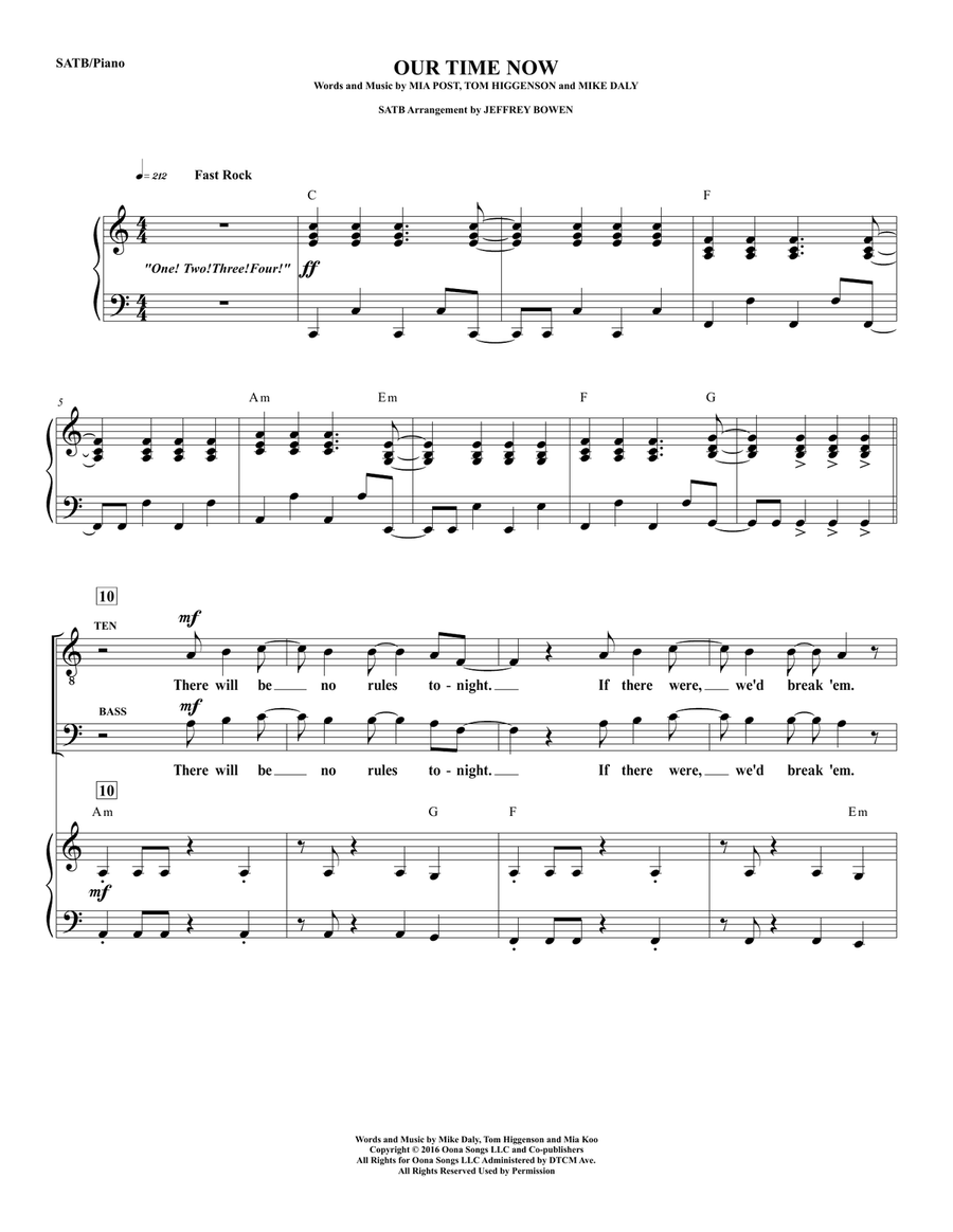Our Time Now 4-Part scores gallery preview page 1