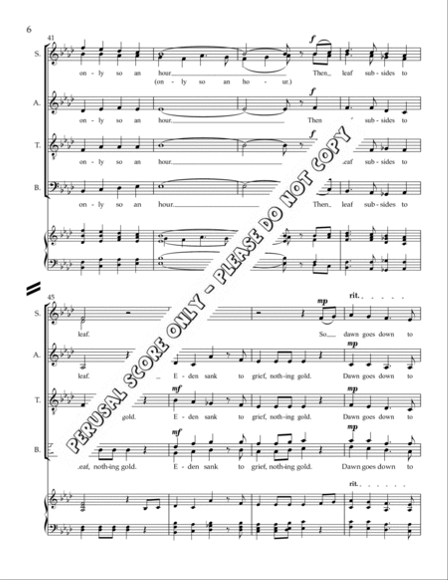 Nothing Gold Can Stay 4-Part scores gallery preview page 7