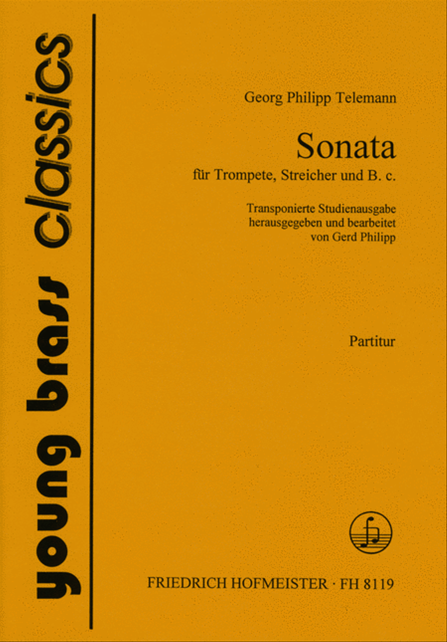 Sonata für Trompete, Streicher und B.c./ Partitur Trumpet scores gallery preview page 1
