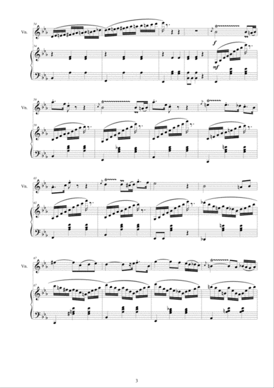 Cara - Violin Waltz No.2 in E flat major CS2501 for Violin and Piano Violin Solo scores gallery preview page 3
