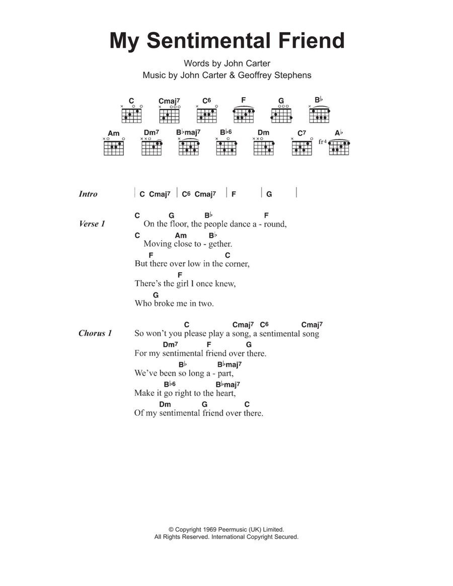 My Sentimental Friend Acoustic Guitar scores gallery preview page 1