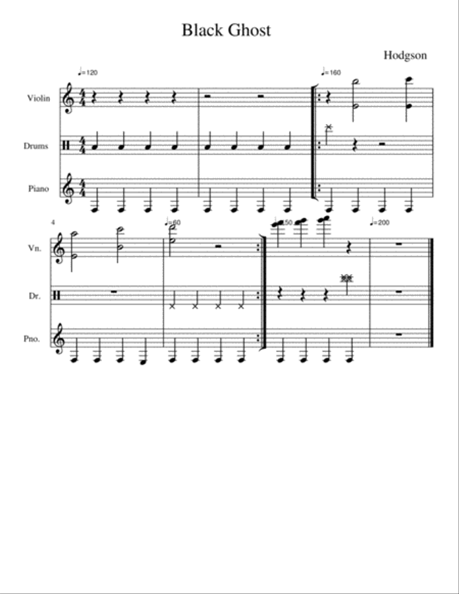Black Ghost Black Ghost Small Ensemble scores gallery preview page 1