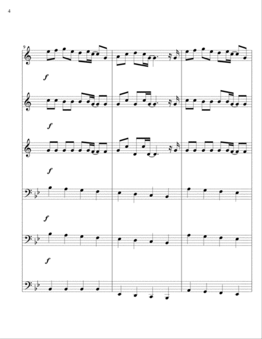 Romp #1-Brass Sextet Brass Ensemble scores gallery preview page 4