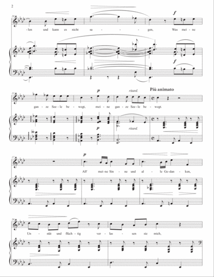 SJÖGREN: Wie soll ich's bergen, wie soll ich's tragen, Op. 12 no. 3 (transposed to A-flat major) Voice scores gallery preview page 3