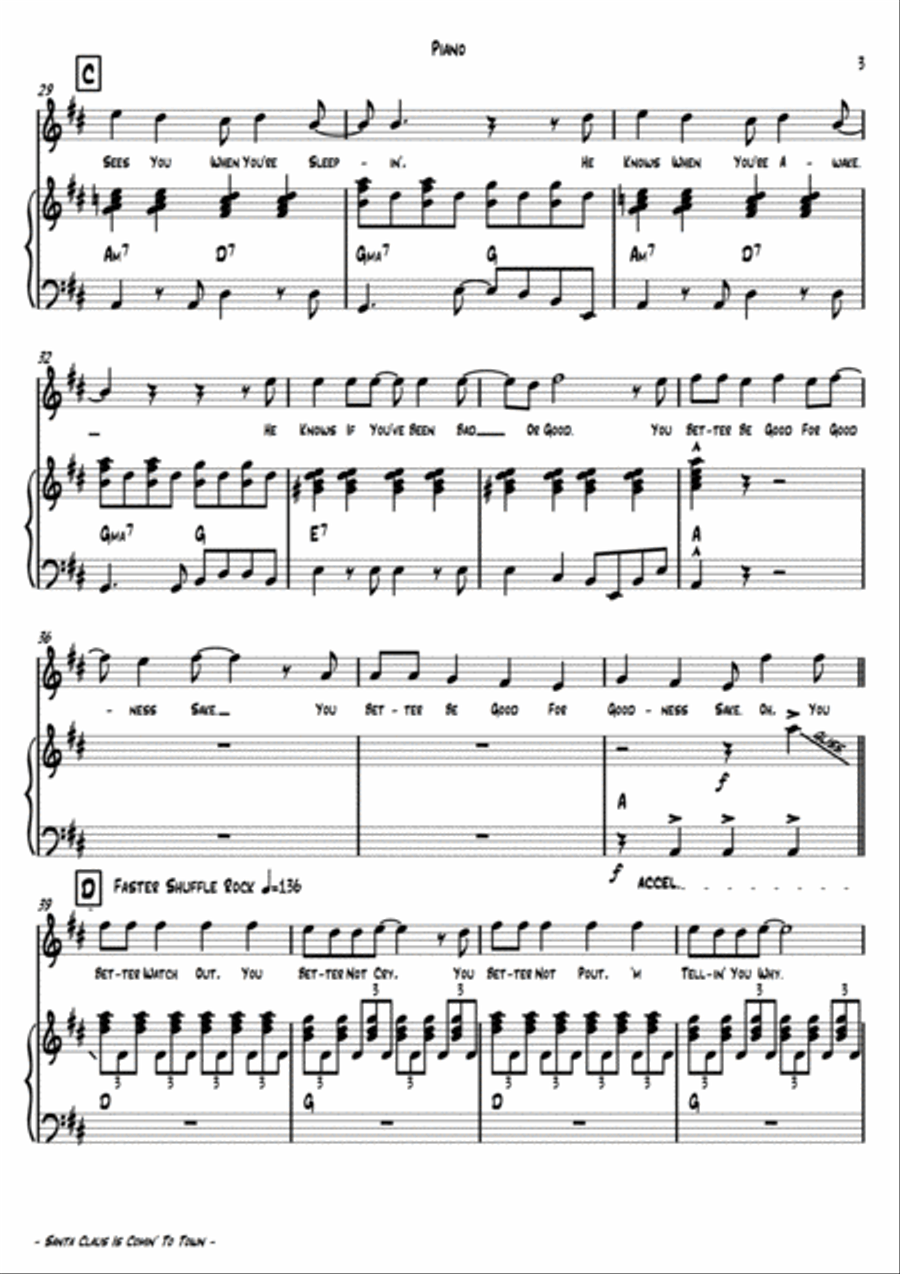 Santa Claus Is Comin' To Town Small Ensemble scores gallery preview page 6
