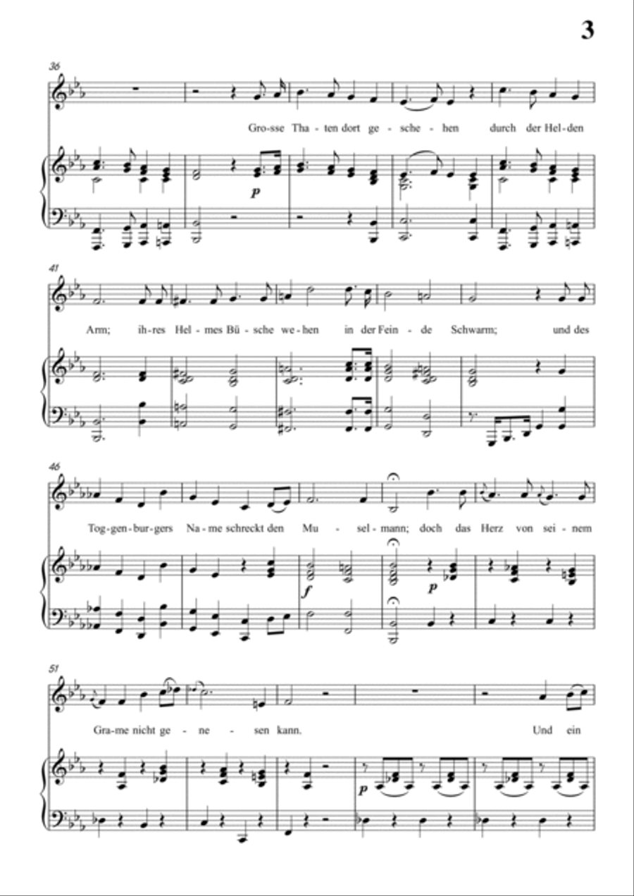 Schubert-Ritter Toggenburg in bE for Vocal and Piano Voice scores gallery preview page 4