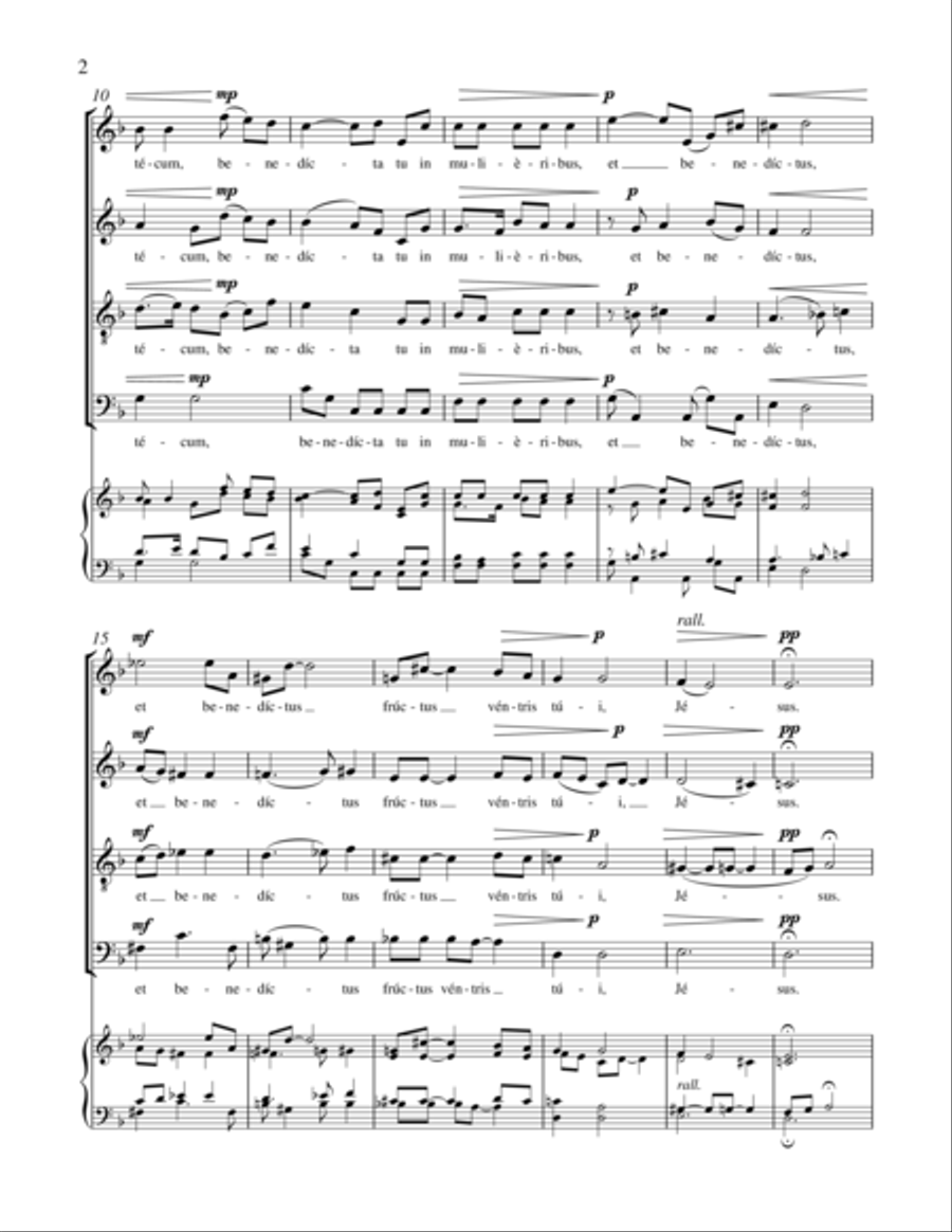 Ave Maria, gratia plena 4-Part scores gallery preview page 7