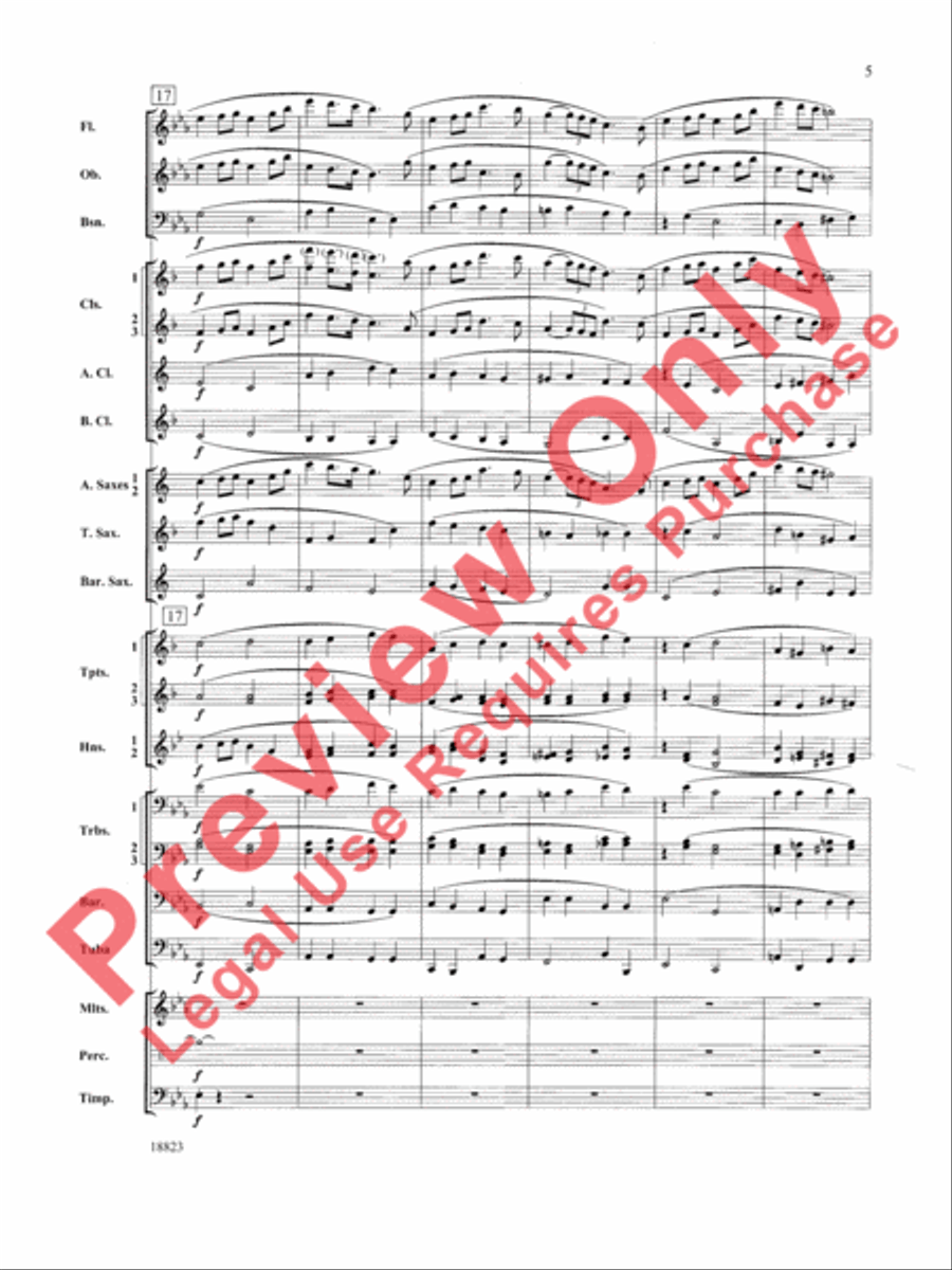 An Irish Ayre for Winds Concert Band scores gallery preview page 6