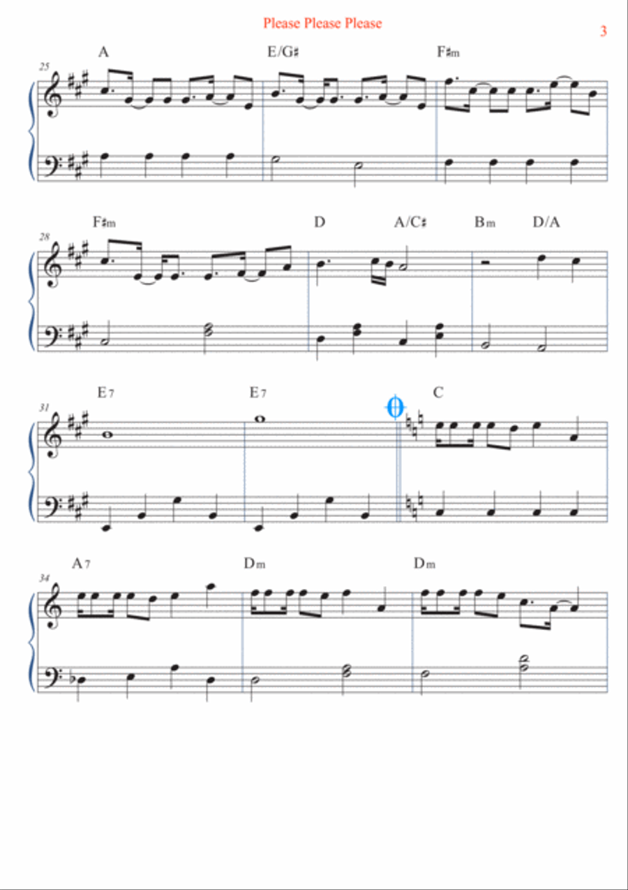Please Please Please Easy Piano scores gallery preview page 3