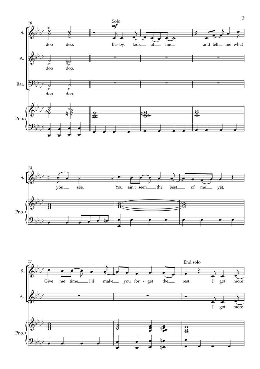 Fame 3-Part scores gallery preview page 3