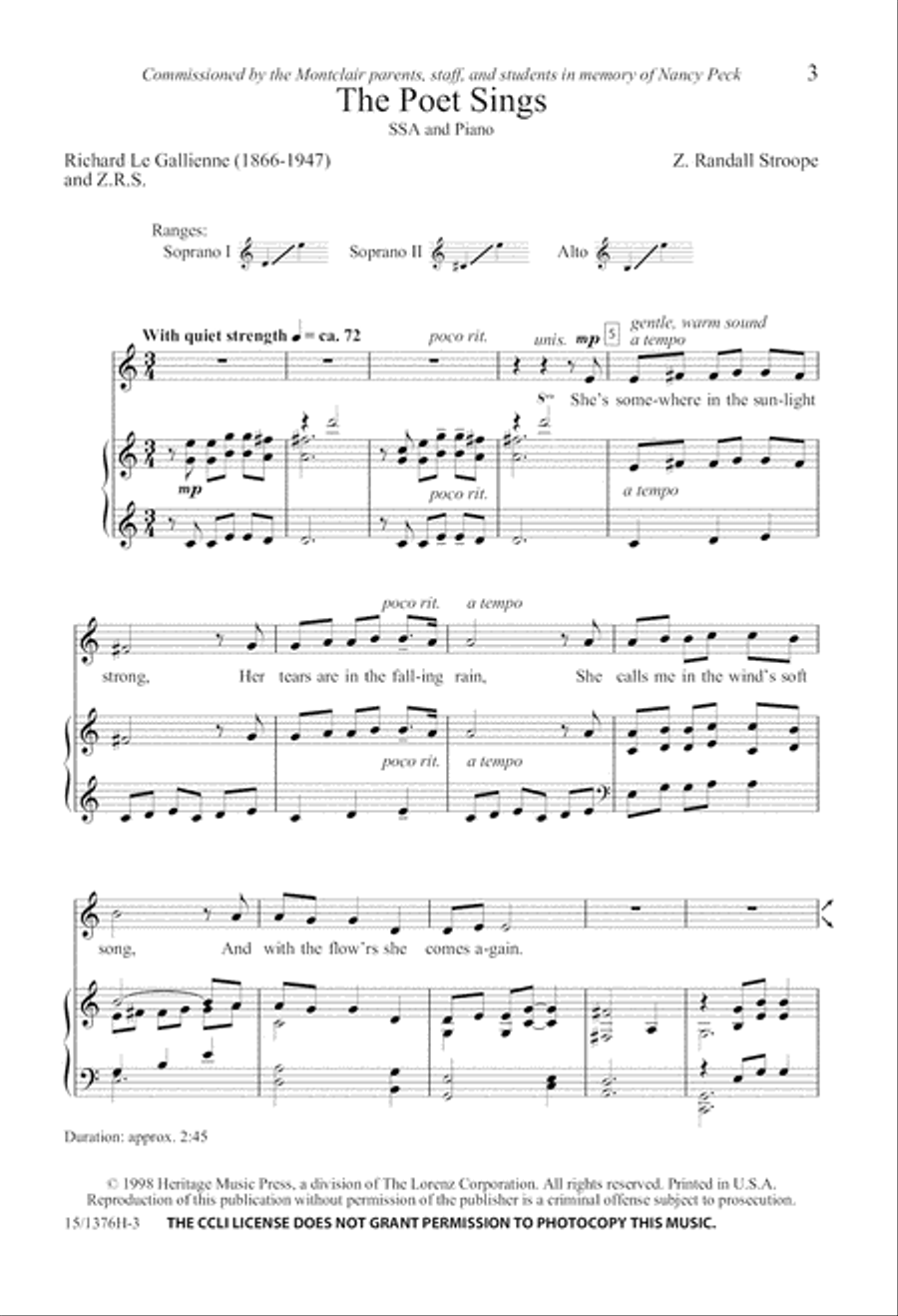 The Poet Sings SSA scores gallery preview page 3