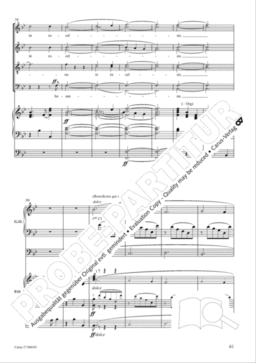 Messe a quatre voix 4-Part scores gallery preview page 62
