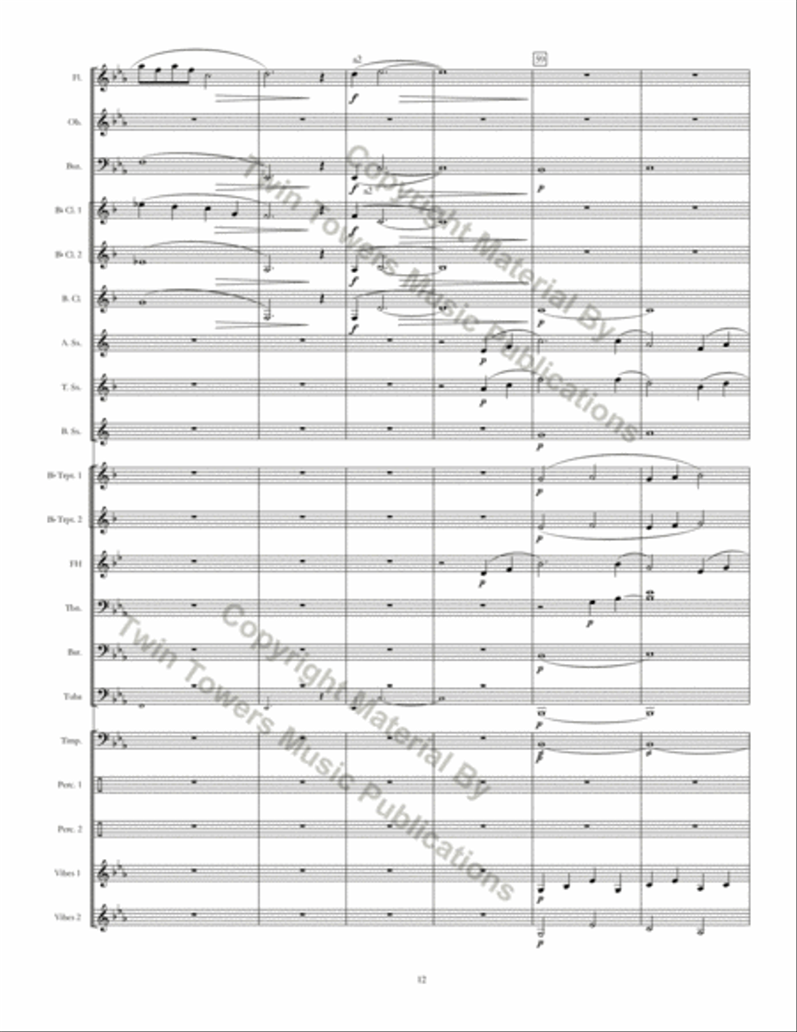 Kingsland Threnody Concert Band scores gallery preview page 13