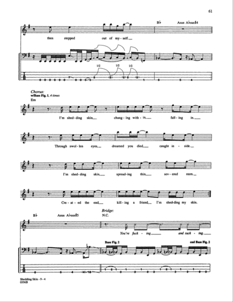 Shedding Skin Guitar Tablature scores gallery preview page 4