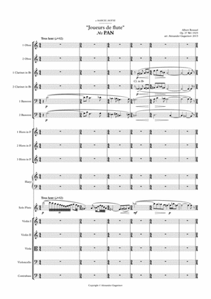 Joueurs de flute, for Flute & Symphony Orchestra (arr.), Full Score