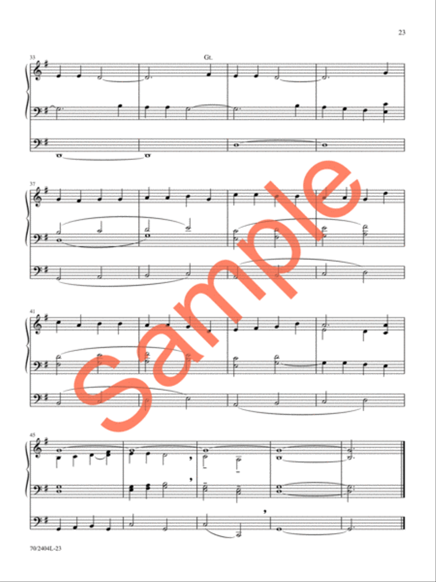 Fast Falls the Eventide Organ Solo scores gallery preview page 17