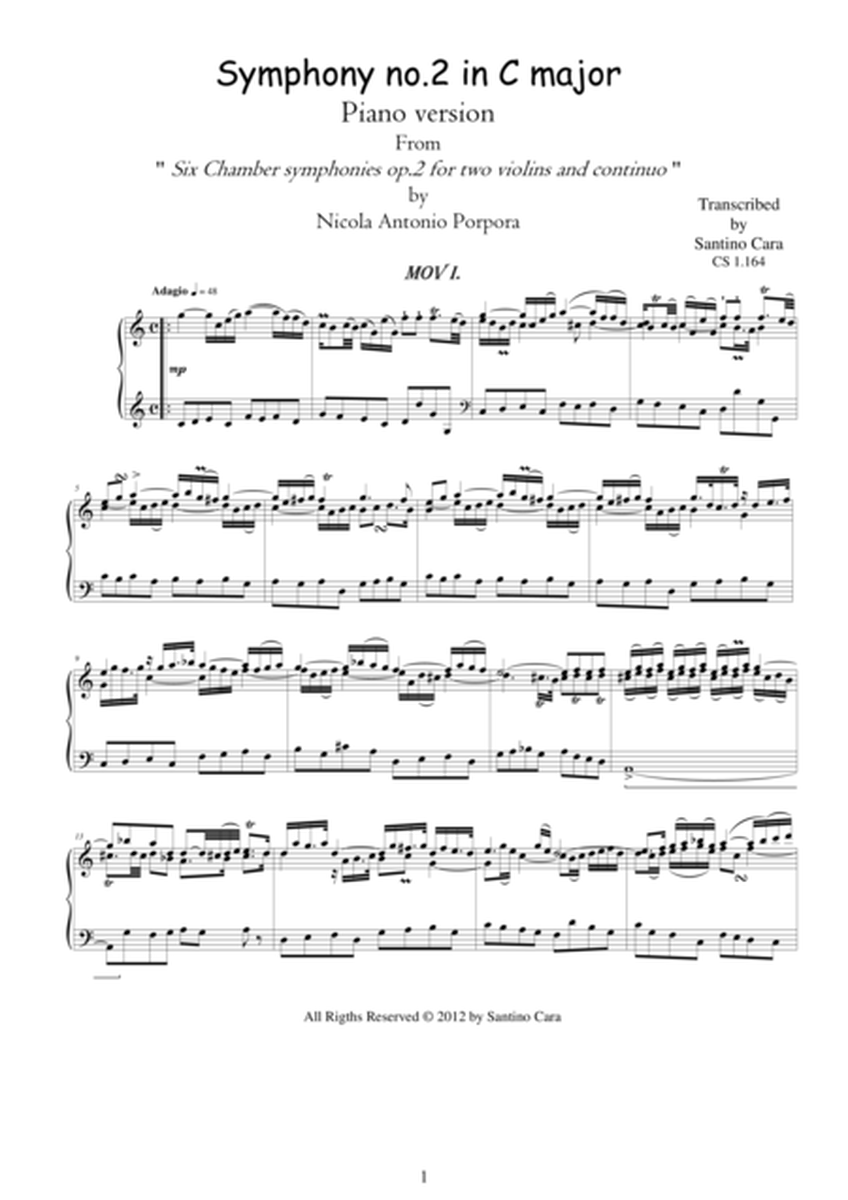 Porpora NA - Symphony no.2 in C - Complete Piano version image number null