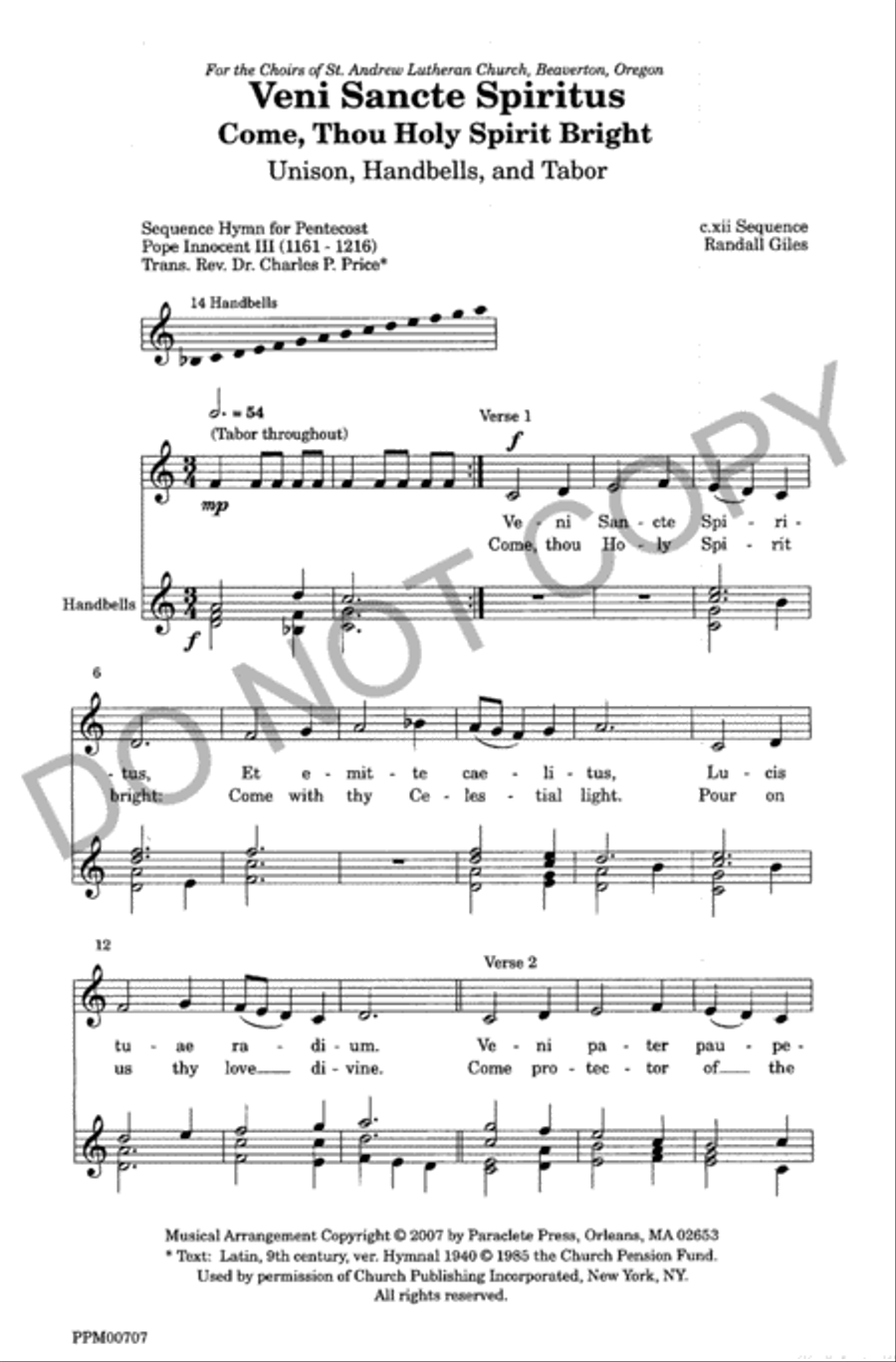 Veni Sancte Spiritus Veni Sancte Spiritus Unison Choir scores gallery preview page 2