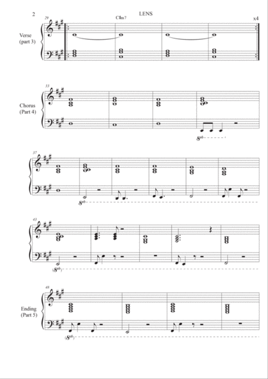 Lens Piano Solo scores gallery preview page 2