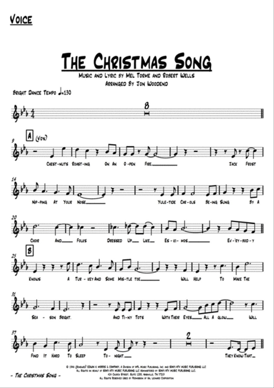 The Christmas Song (Chestnuts Roasting On An Open Fire) Small Ensemble scores gallery preview page 2