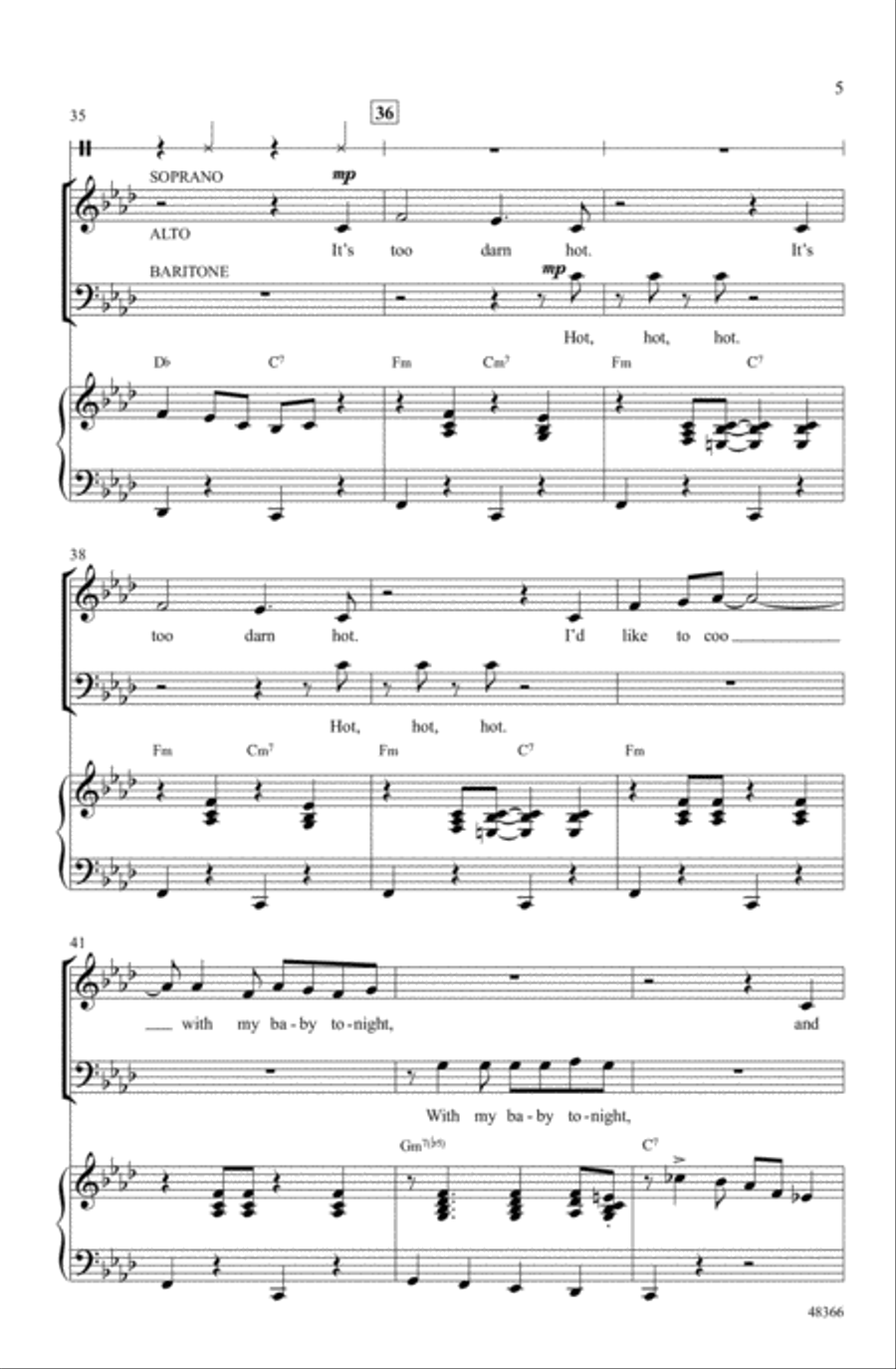 Too Darn Hot Choir scores gallery preview page 4