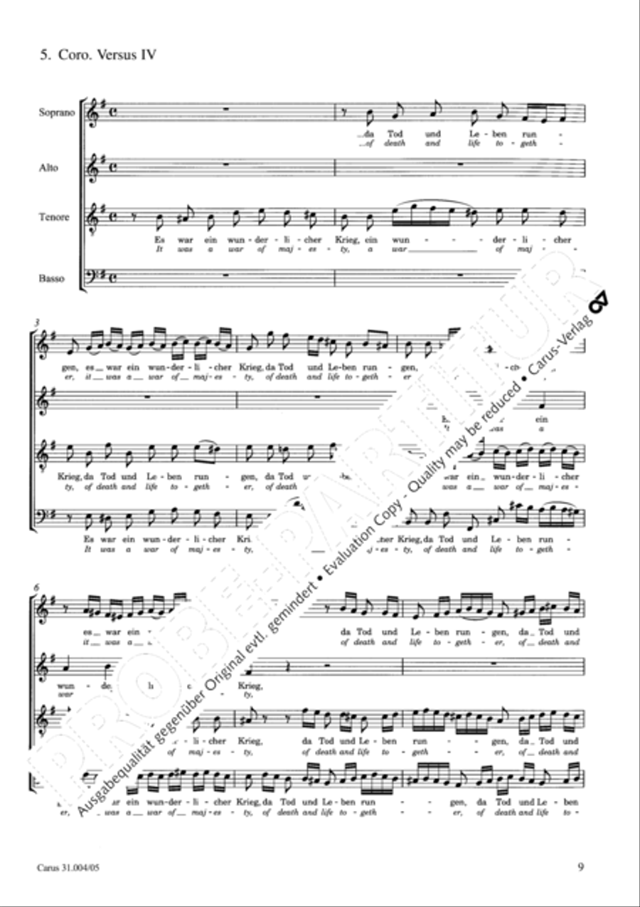 Christ lay in death's cold prison (Christ lag in Todesbanden) 4-Part scores gallery preview page 10
