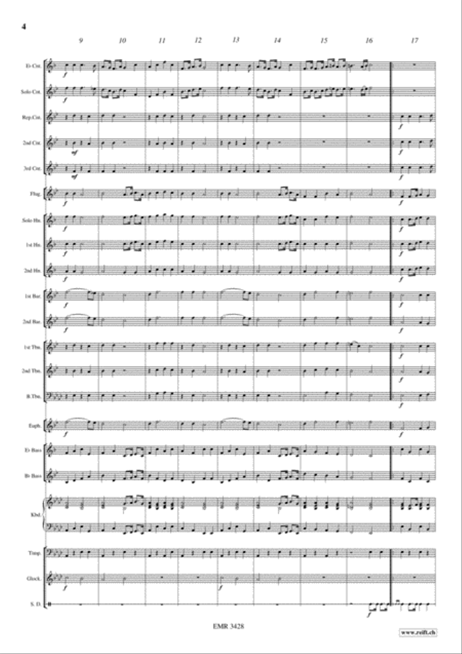Trumpet Tune Brass Band scores gallery preview page 5