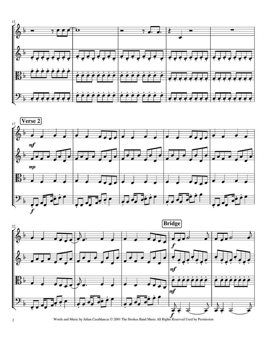 Is This It String Quartet scores gallery preview page 2