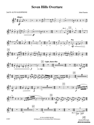 Seven Hills Overture: 2nd E-flat Alto Saxophone