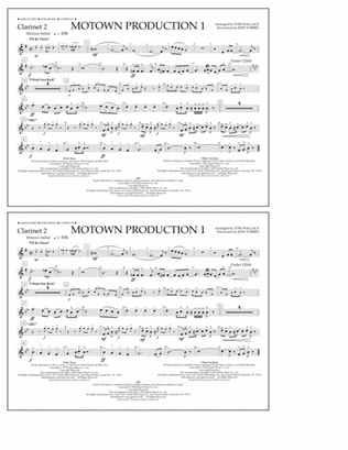 Motown Production 1(arr. Tom Wallace) - Clarinet 2