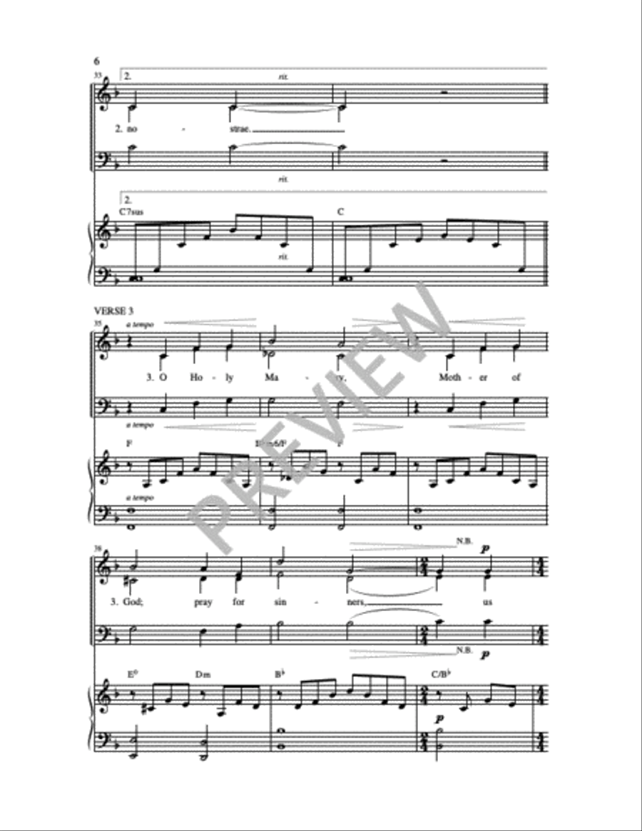 Ave Maria 3-Part scores gallery preview page 9