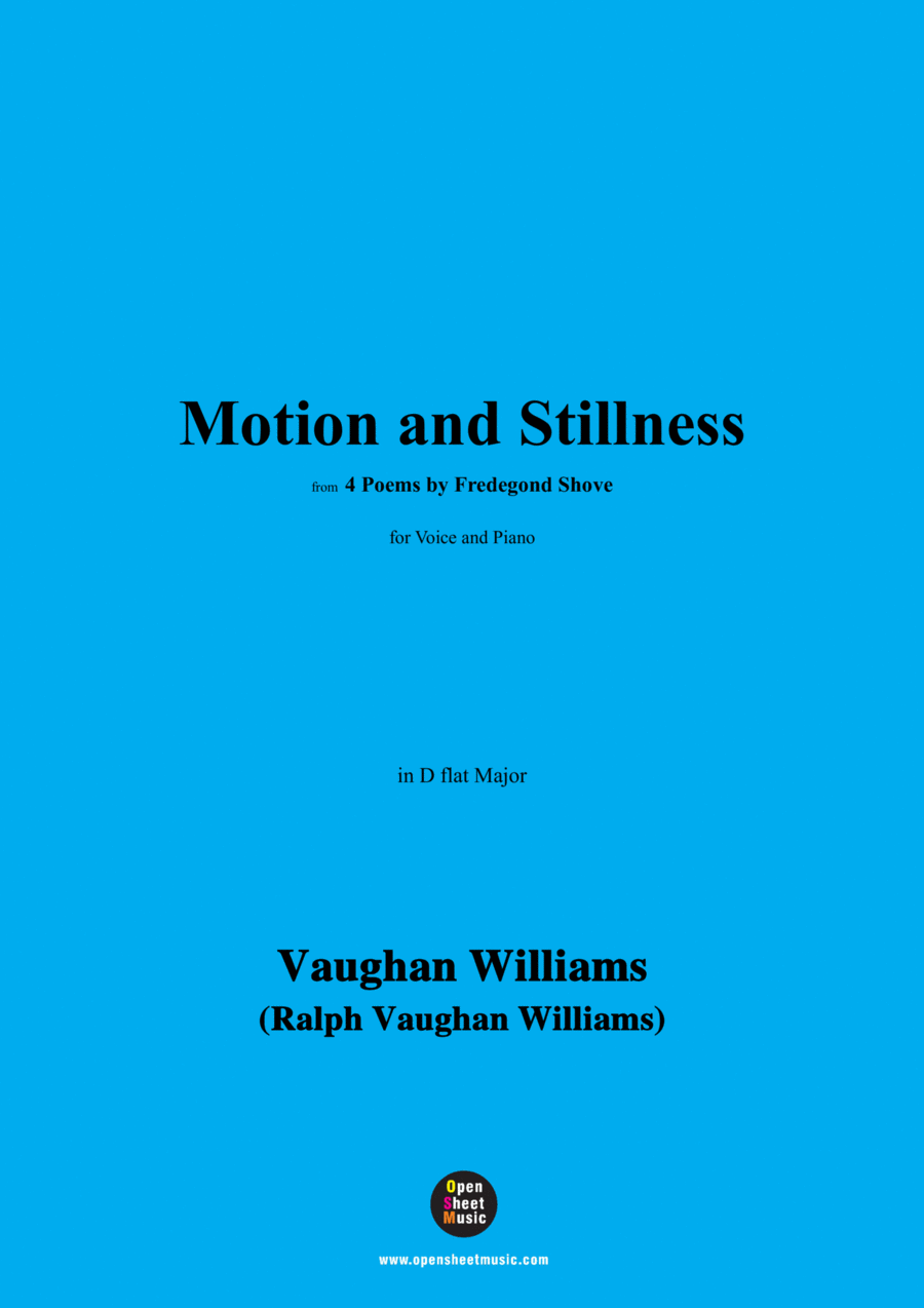 Vaughan Williams-Motion and Stillness(1925),in D flat Major Voice scores gallery preview page 1