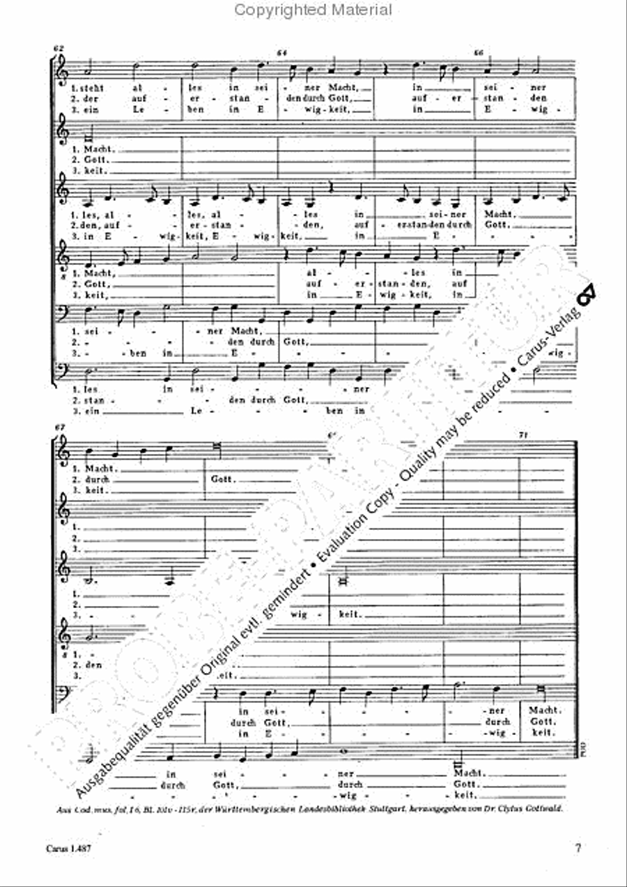 We all believe in one true God (Wir glauben all an einen Gott) SSATBB scores gallery preview page 8