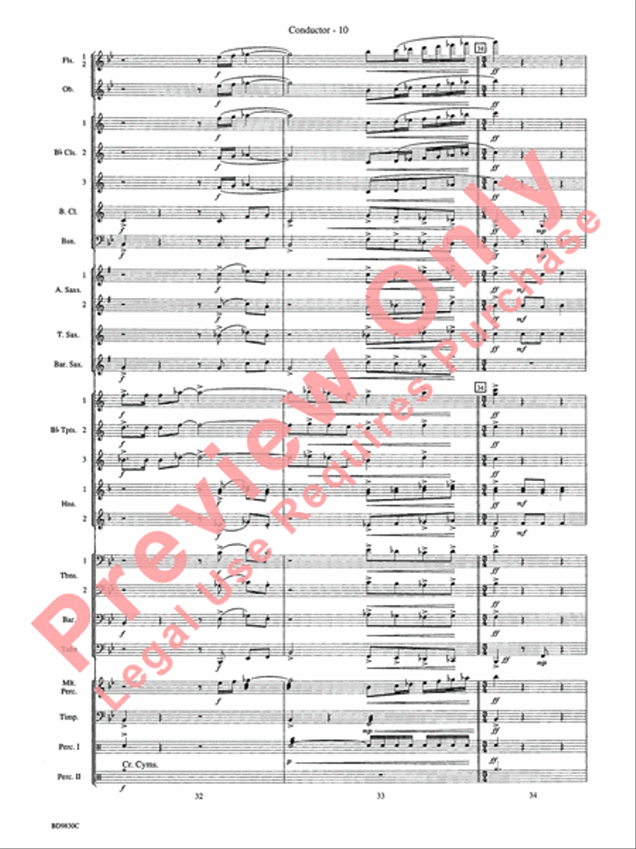 The Spirit of Orpheus (A Sinfonian Celebration) Concert Band scores gallery preview page 13