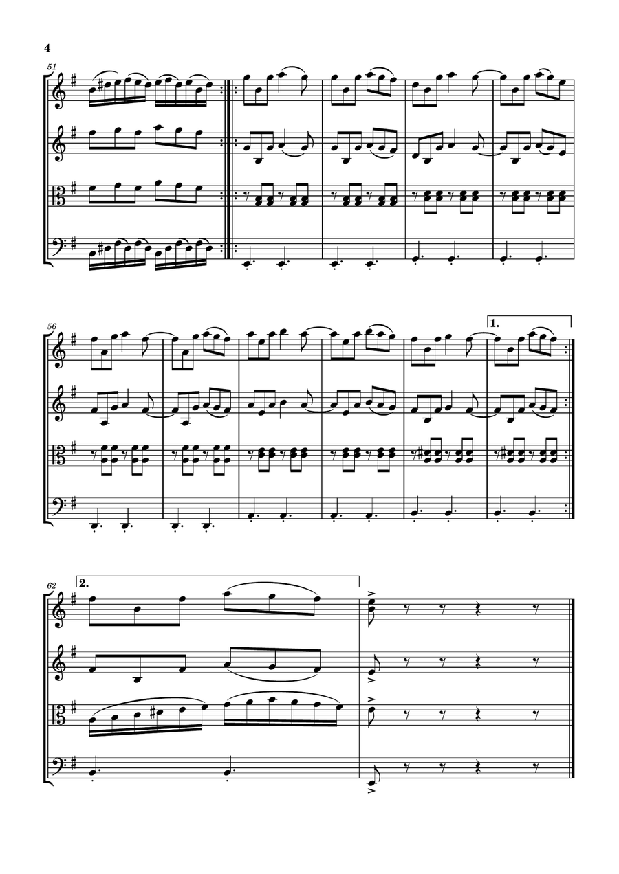 La Noyee String Quartet scores gallery preview page 4