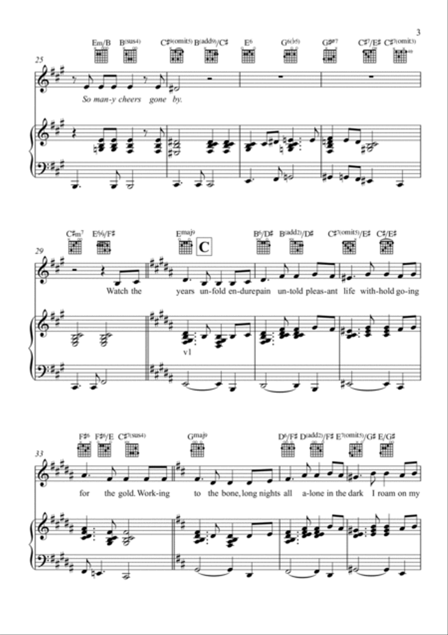 Going For The Gold Piano, Vocal, Guitar scores gallery preview page 3