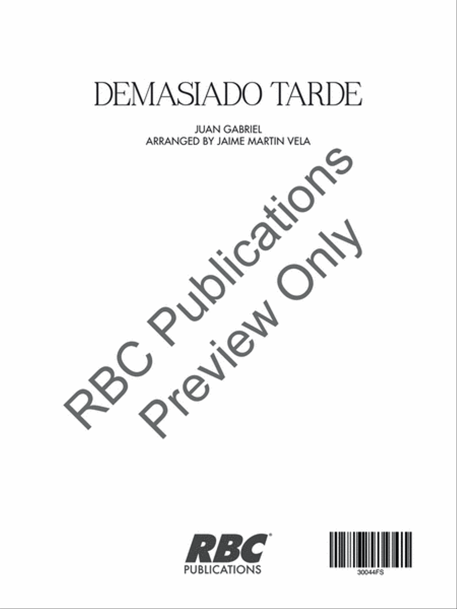Demasiado Tarde Mariachi (Score) Voice scores gallery preview page 13