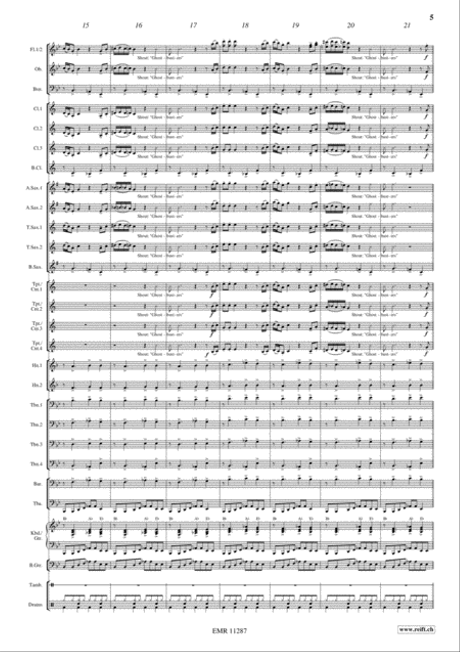 Ghostbusters Concert Band scores gallery preview page 6