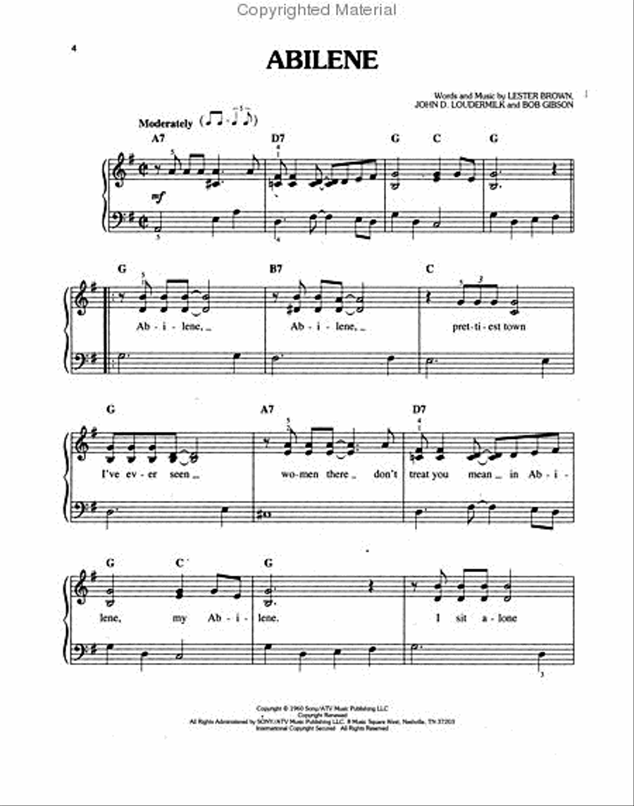 Country Songs Easy Piano scores gallery preview page 2