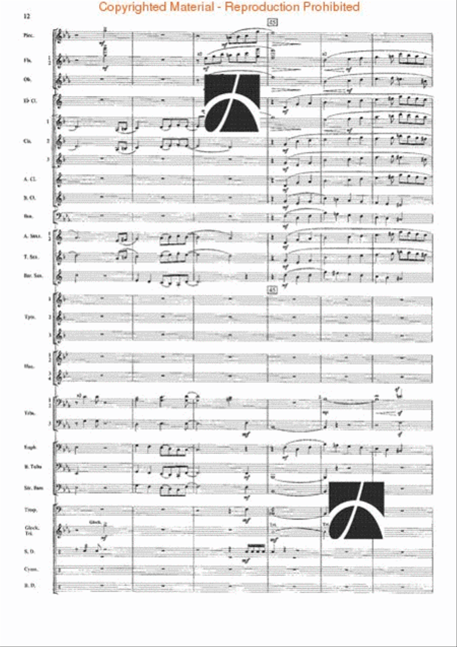 The Seventh Night of July Concert Band scores gallery preview page 9