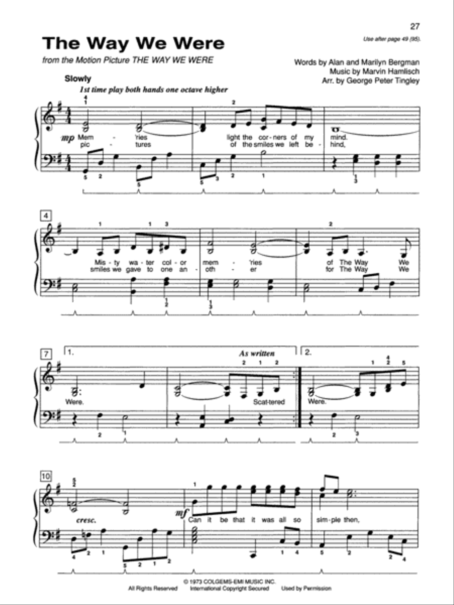 Alfred's Basic Adult Piano Course Greatest Hits, Book 2 Voice scores gallery preview page 8