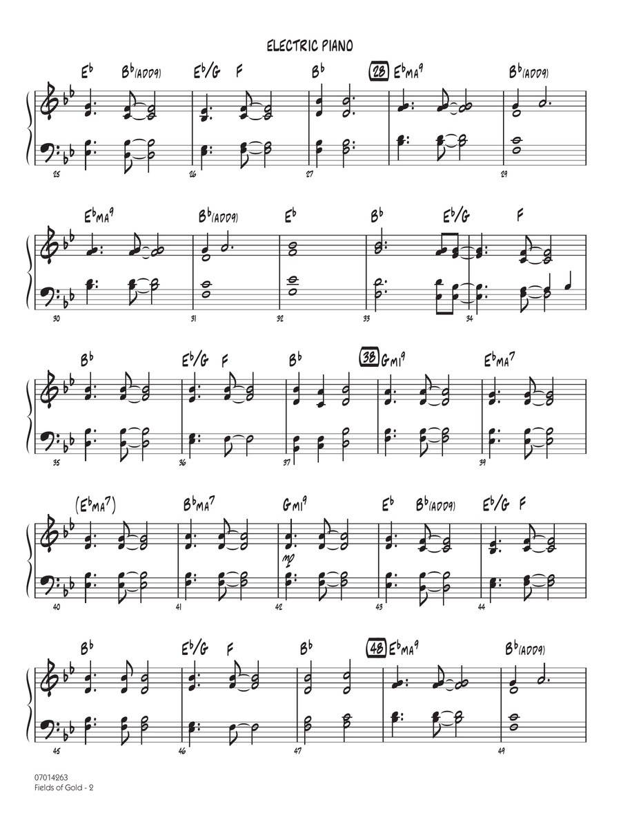Fields Of Gold (arr. Terry White) - Piano Jazz Ensemble scores gallery preview page 2