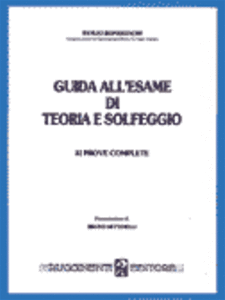 Guida All'Esame Di Teoria E Solfeggio