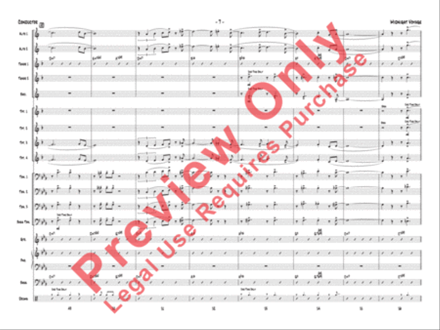 Midnight Voyage (score only) Jazz Ensemble scores gallery preview page 10