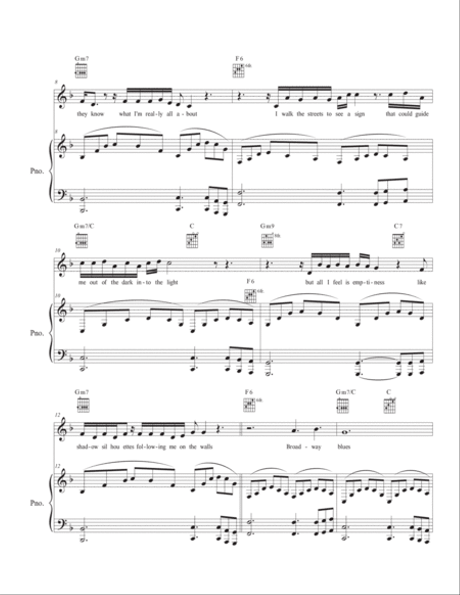 Broadway Blues featuring Kennedy Percival Piano, Vocal, Guitar scores gallery preview page 2